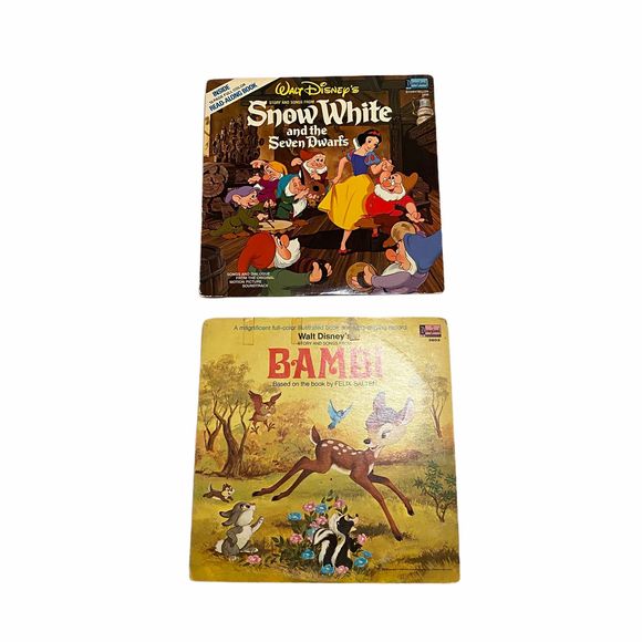 Vtg Walt Disney LP Records and Storybook - Picture 1 of 4